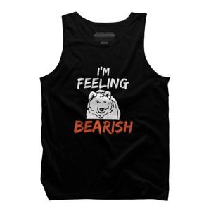 Men's Design By Humans I'm Feeling Bearish By MadderTees Tank Top - 1 of 2