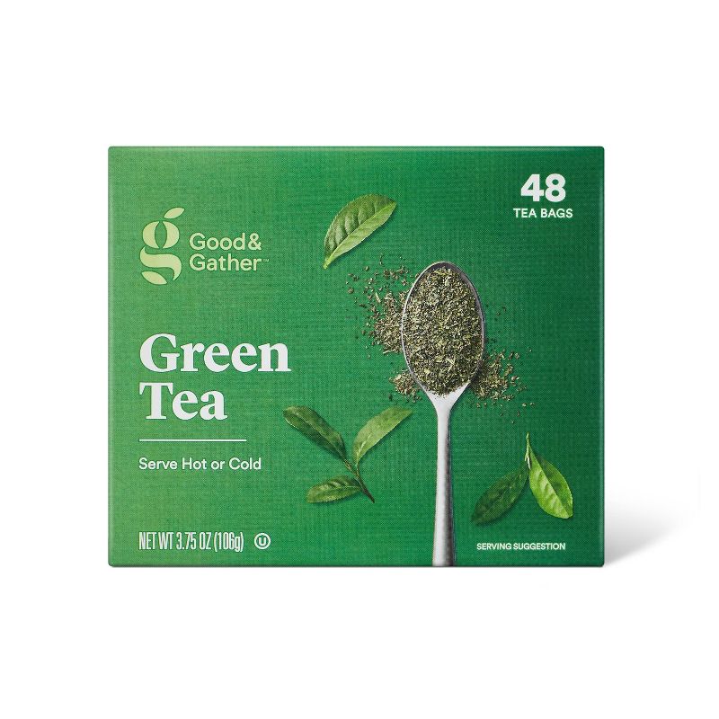 Green Tea Bags - 3.2oz/48ct - Good &#38; Gather&#8482;, 1 of 5