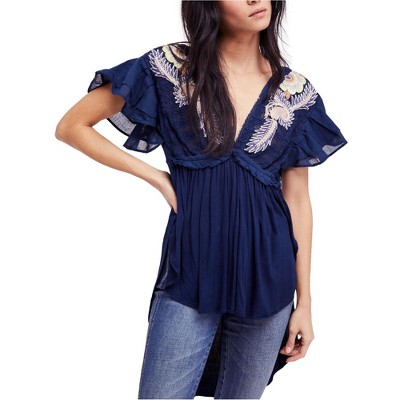 Free People Womens Fiesta Nueva Tunic Blouse