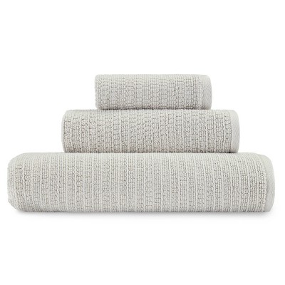 3pc Joy Solid Bath Towel Set Gray - ED Ellen DeGeneres