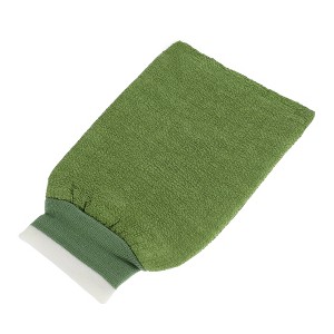 Unique Bargains Double Side Shower Gloves 8.66"x5.31" Green 1 Pc - 1 of 4