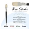 Creative Mark Pro Stroke Premium White Chungking Hog Bristle Artist Paint Brush - Filbert - Natural Bristle Brush w/ Great Control Suitable for Oils, - 2 of 4
