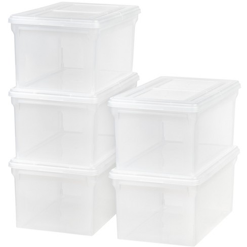 Mdesign Plastic Desk Organizer Box For Home Office, 3 High, 4 Pack : Target