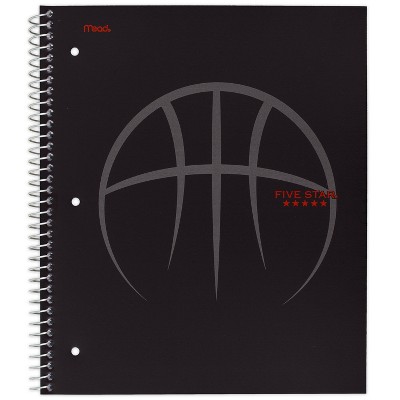 Photo 1 of 12 of the Spiral Notebook 1 Subject College Ruled Sports Basketball - Five Star