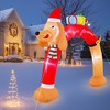 Costway 8FT Inflatable Christmas Dachshund Arch Yard Decoration with LEDs & Air Blower - 2 of 4