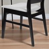 Set of 2 Mid-Century Modern Upholstered Dining Chairs with Rubberwood Legs, Cushioned Seat and Back, Accent Chairs for Kitchen or Dining Room - 3 of 4