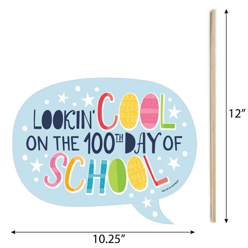 Big Dot of Happiness Funny Happy 100th Day of School - 100 Days Party Photo Booth Props Kit - 10 Piece, 5 of 6