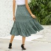 Clearlove Women's High Waist Floral Print Maternity Dress Maxi Skirt Flowy Swing A Line Long Skirts - 4 of 4