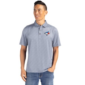 Toronto Blue Jays Cutter & Buck Pike Eco Pebble Print Stretch Recycled Mens Polo - 1 of 1