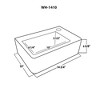 ALFI Isabella Collection Small Wall Mount Basin with a Single Faucet Hole on the Right and Center Drain - 2 of 2
