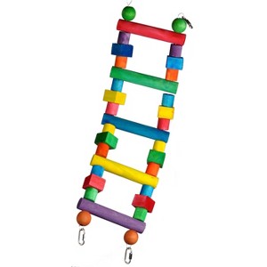 A&E Cage Company Happy Beaks Wood Ladder Bird Plush Toy - 1 of 2