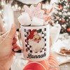 Checkered Santa Claus Vintage Mug, Retro Merry Christmas Gift | OrnamentallyYou - 4 of 4