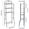 Toilet Storage Rack,3-Tier Freestanding Metal Bathroom Organizer Shelf,Compact Towel and Toilet Storage,Ideal for Apartment - 4 of 4