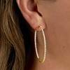 Ross-Simons 2.00 ct. t.w. Diamond Inside-Outside Hoop Earrings in 18kt Gold Over Sterling - 3 of 4