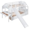Grungis Twin Over Twin Loft Bed with Storage Staircase and Drawers,Bunk Bed with Slide and Safety Guardrails,Modern Loft and Bunk Bed for Bedroom - 4 of 4