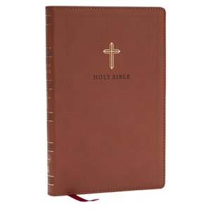 NKJV Holy Bible, Ultra Thinline, Brown Leathersoft, Red Letter, Comfort Print - by  Thomas Nelson (Leather Bound) - 1 of 1