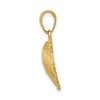 Black Bow Jewelry 14k Yellow Gold Textured Scalloped Shell Pendant - 2 of 4