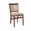 Set of 2 School House Folding Chair Cherry - Stakmore: Upholstered Seat, Wood Frame, No Assembly Required - 3 of 3