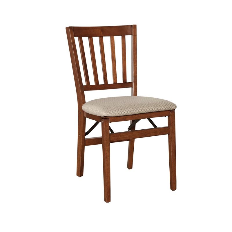 Set of 2 School House Folding Chair Cherry - Stakmore, 1 of 6