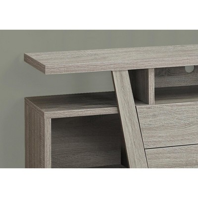 Transitional 60'' Dark Taupe TV Stand with Cabinet and Drawers