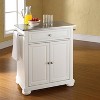 Crosley Alexandria Stainless Steel Top Portable Kitchen Island White : Hardwood Construction, Adjustable Shelf - 2 of 4