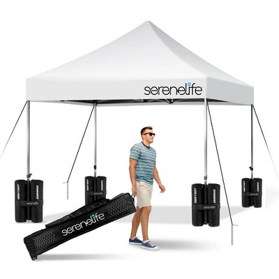 SereneLife Pop-Up Canopy Tent with Adjustable Height