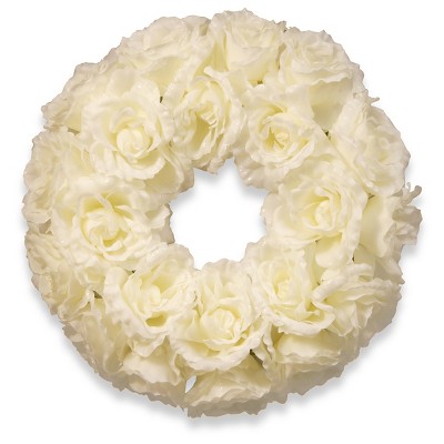 Glittered Rose Wreath (16.5")