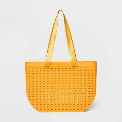 Mersi Kara Woven Crossbody Bucket & Top Handle Bag - Cognac/yellow/orange :  Target