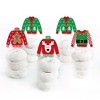 Big Dot of Happiness Ugly Sweater - Dessert Cupcake Toppers - Holiday and Christmas Party Clear Treat Picks - Set of 24 - 2 of 4