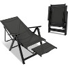 Folding Chaise Lounge Chair,Chaise Lounge Chairs with10 Adjustable Positions&Retractable Footrest,Lightweight Recliner for Outdoor, Beach - 2 of 4