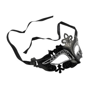 Unique Bargains Electroplated Half-face Party Mask 1 Pc - 1 of 4