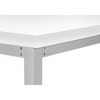 Vynxaria Modern 48" Adjustable Standing Computer Desk White Laminate Grey Metal Frame for Home Office Laptop Work - 4 of 4