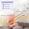 Unique Bargains Stainless Steel Long Handle Round Shaped Drinking Spoon Straws with Cleaning Brushes 2 Pcs - 3 of 4