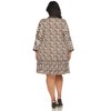 White Mark Plus Size Leopard Print Shift Dress - 3 of 4