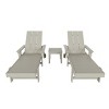 WestinTrends Ashore Modern Poly Reclining Chaise Lounge Set with Side Table - 4 of 4