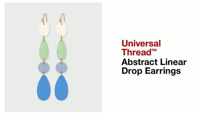 Abstract Linear Drop Earrings - Universal Thread™, 2 of 5, play video