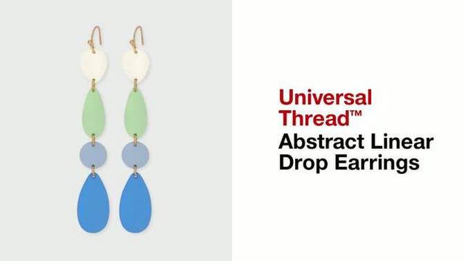 Abstract Linear Drop Earrings - Universal Thread™, 2 of 5, play video