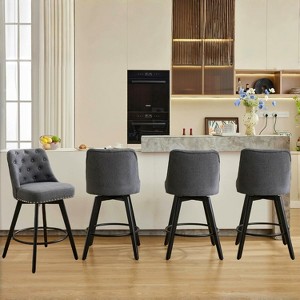 Modern Velvet Accent Chair, Soft Upholstered Armless Living Room Chair with Wooden Legs, Comfy for Living Room, Makeup, Office, Bedroom - 1 of 4