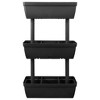 Garden Planter 3 pcs 39.4" Anthracite - 3 of 4