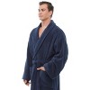 Arus Men's Mid-Calf Turkish Terry Cotton Robe, Shawl Collar Bathrobe - 4 of 4