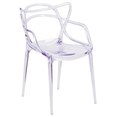 Nesting Transparent Stack Side Chair Clear Riverstone Furniture