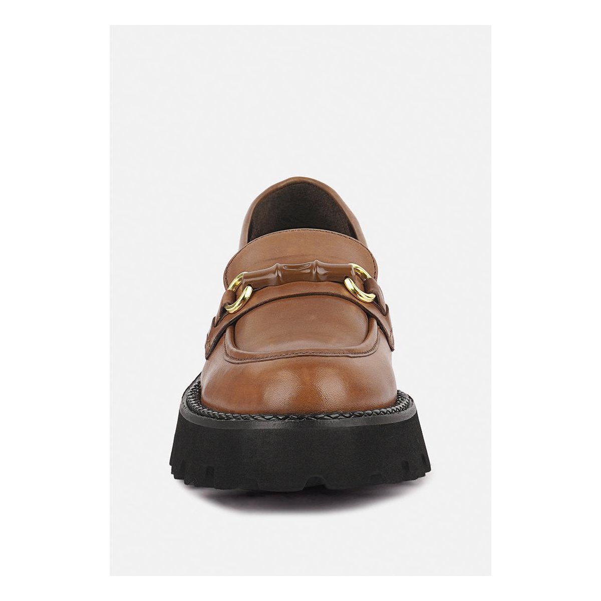 Женские туфли Rag & Co Womens Cheviot Chunky Leather Loafers 9 — фото 4