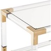 55 Downing Street Hanna 70 3/4" Clear Acrylic and Gold 6-Shelf Open Bookcase - 3 of 4