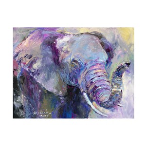 Trademark Fine Art - Richard Wallich Blue Elephant Matted Framed Art - 1 of 4