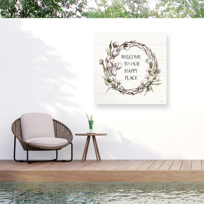 "Country Life VII Welcome" Outdoor Canvas