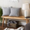 2pc 18"x18" Tonal Recycled Cotton Square Throw Cover Black/Off-White - Design Imports: Indoor Stripe Cushion, Zippered - 4 of 4