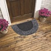 J&V TEXTILES Original Durable Rubber Door Mat, 18x28, Heavy Duty Doormat, Indoor Outdoor, Waterproof, Easy Clean, Low-Profile Mats for Entry, Garage - 2 of 2