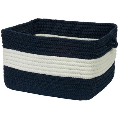 Colonial Mills Rope Walk Utility Basket, 14 by 10-Inch, Navy