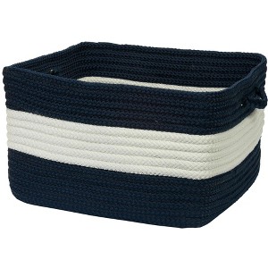 Colonial Mills Rope Walk Utility Basket, 18 by 12-Inch, Navy - 1 of 2