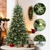 LuxenHome 7Ft Pre-Lit Ball Lights Green Artificial Christmas Tree, Indoor and Outdoor - 2 of 4